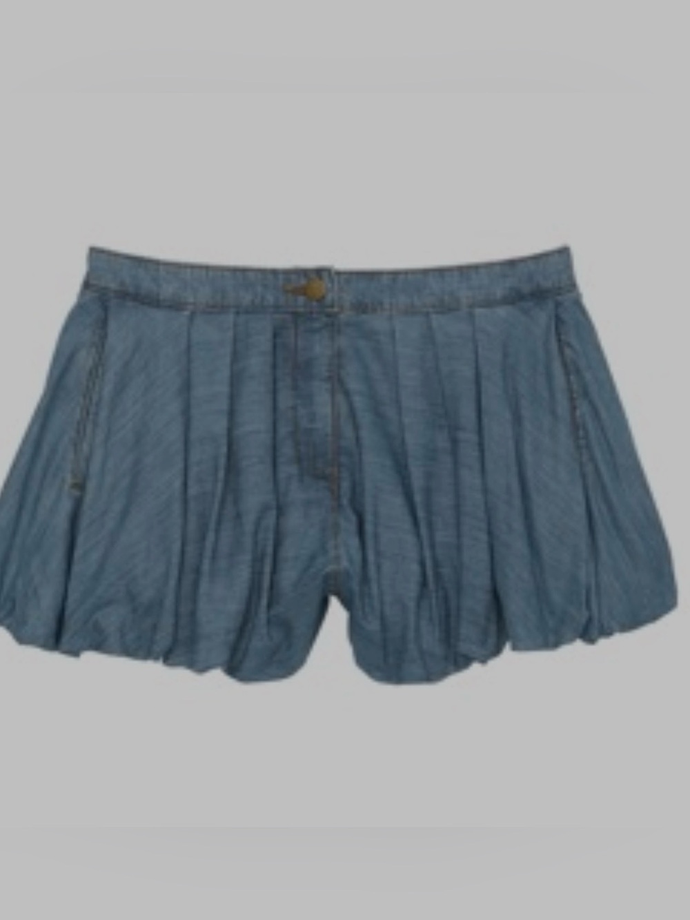 Victoria's Secret Denim Skirt with pockets zipper in the front with a button . - Picture 1 of 11